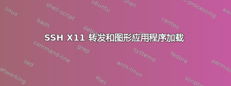 SSH X11 转发和图形应用程序加载