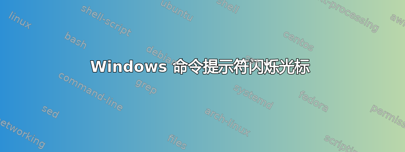 Windows 命令提示符闪烁光标