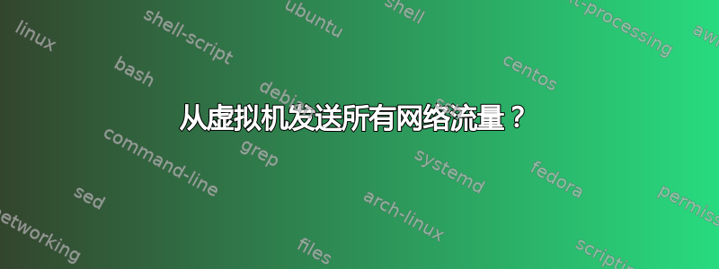 从虚拟机发送所有网络流量？