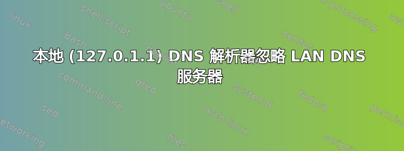 本地 (127.0.1.1) DNS 解析器忽略 LAN DNS 服务器