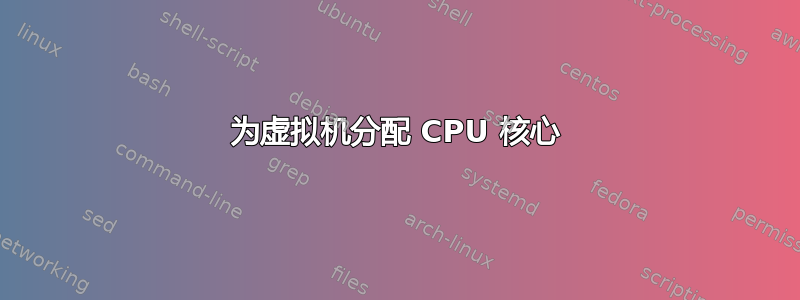 为虚拟机分配 CPU 核心