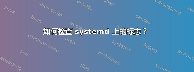 如何检查 systemd 上的标志？