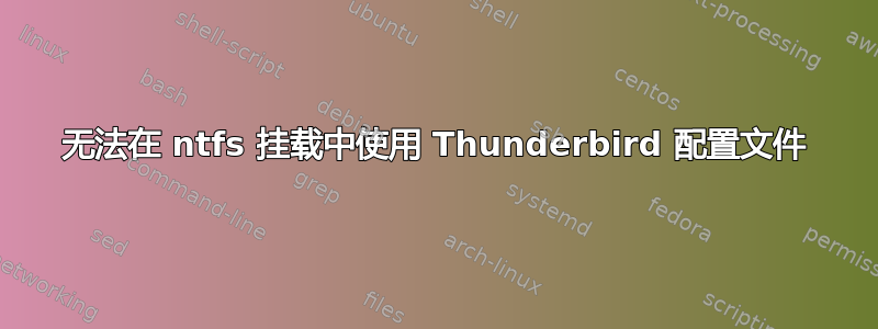 无法在 ntfs 挂载中使用 Thunderbird 配置文件