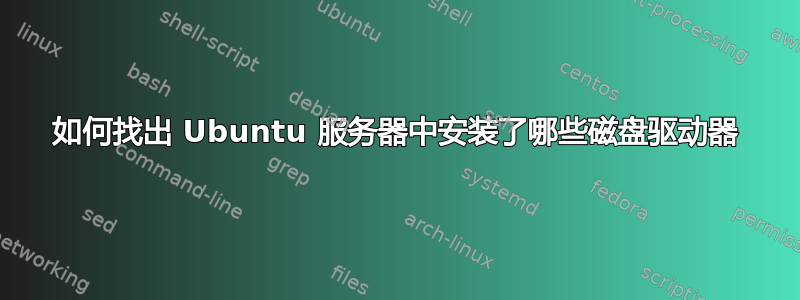 如何找出 Ubuntu 服务器中安装了哪些磁盘驱动器