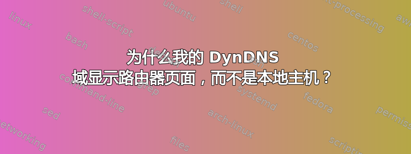 为什么我的 DynDNS 域显示路由器页面，而不是本地主机？