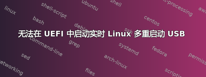 无法在 UEFI 中启动实时 Linux 多重启动 USB