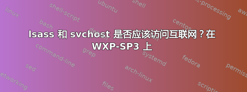 lsass 和 svchost 是否应该访问互联网？在 WXP-S​​P3 上