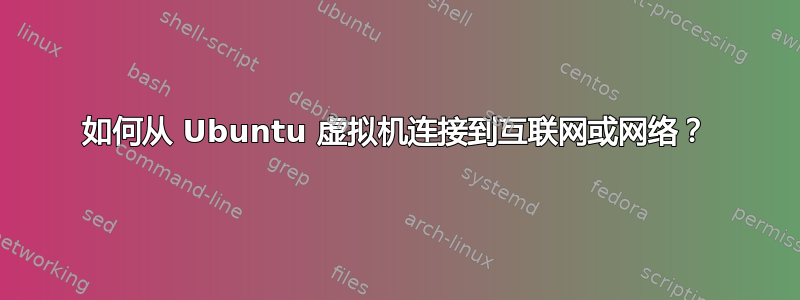 如何从 Ubuntu 虚拟机连接到互联网或网络？