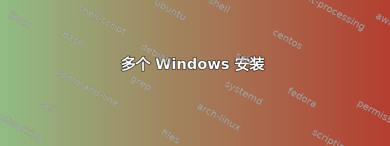 多个 Windows 安装