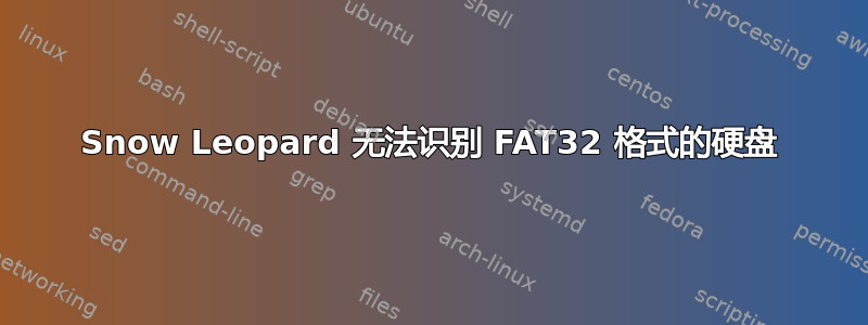 Snow Leopard 无法识别 FAT32 格式的硬盘