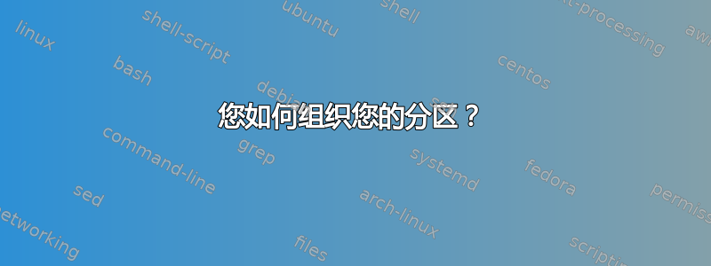 您如何组织您的分区？