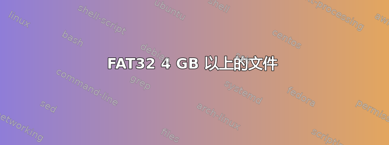 FAT32 4 GB 以上的文件