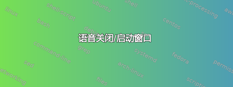 语音关闭/启动窗口