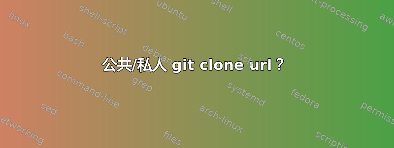 公共/私人 git clone url？