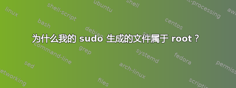 为什么我的 sudo 生成的文件属于 root？