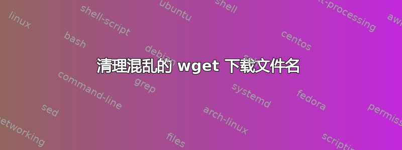 清理混乱的 wget 下载文件名