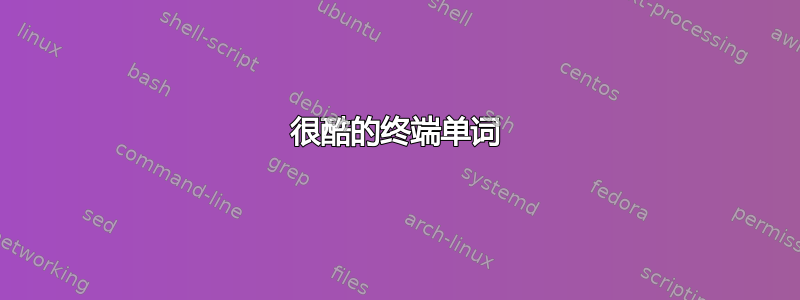 很酷的终端单词