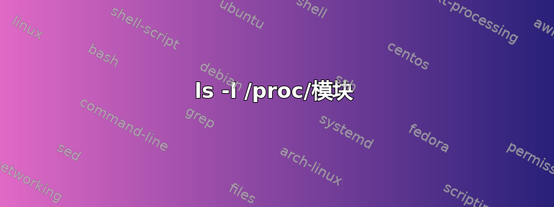 ls -l /proc/模块