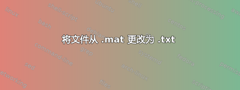 将文件从 .mat 更改为 .txt