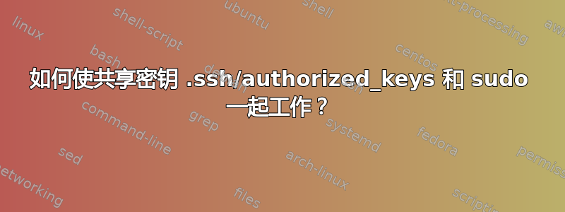 如何使共享密钥 .ssh/authorized_keys 和 sudo 一起工作？