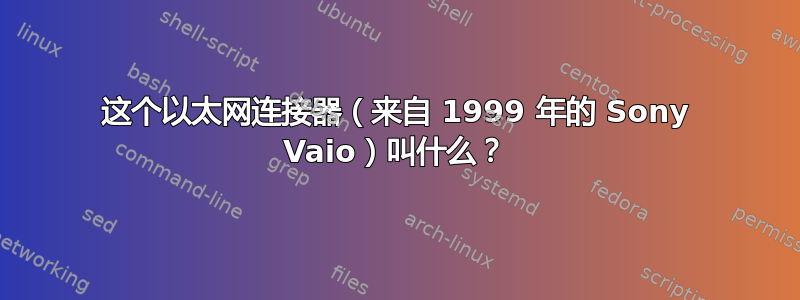 这个以太网连接器（来自 1999 年的 Sony Vaio）叫什么？