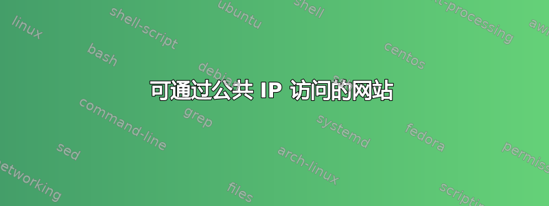 可通过公共 IP 访问的网站