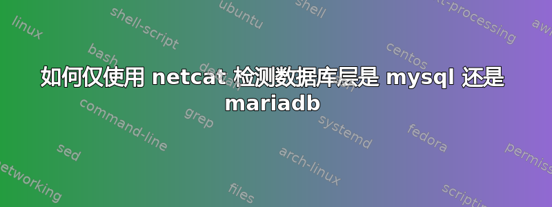 如何仅使用 netcat 检测数据库层是 mysql 还是 mariadb