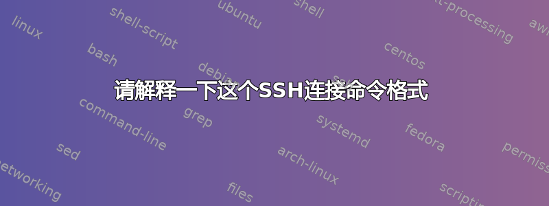 请解释一下这个SSH连接命令格式