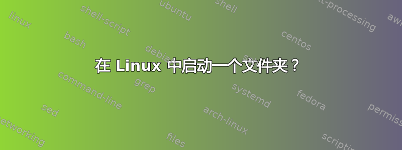 在 Linux 中启动一个文件夹？