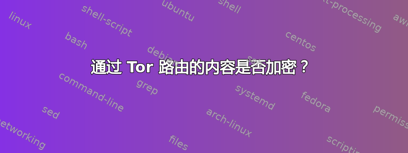 通过 Tor 路由的内容是否加密？