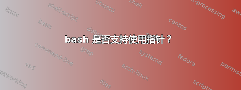 bash 是否支持使用指针？