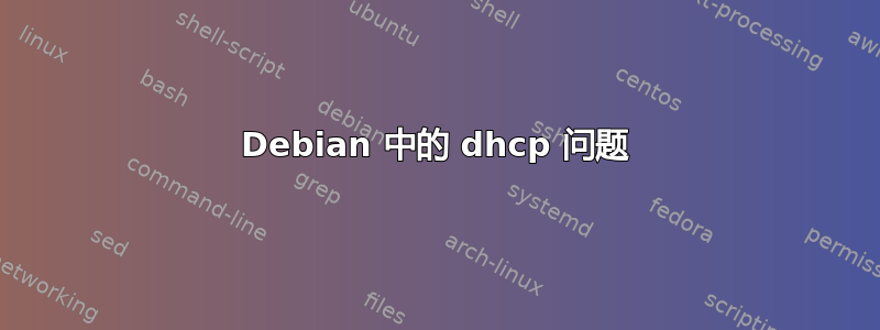 Debian 中的 dhcp 问题