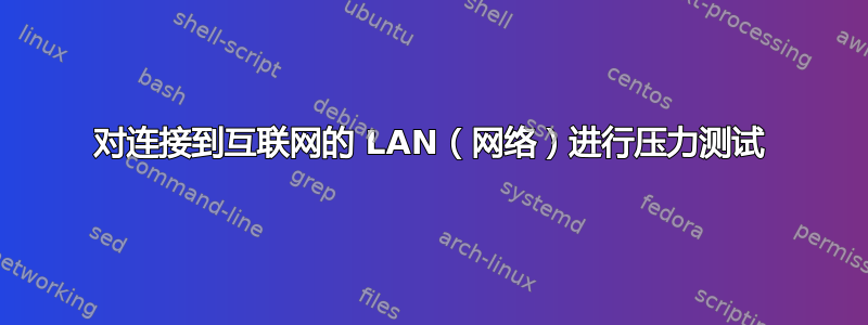 对连接到互联网的 LAN（网络）进行压力测试