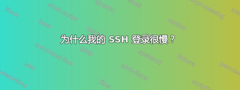 为什么我的 SSH 登录很慢？