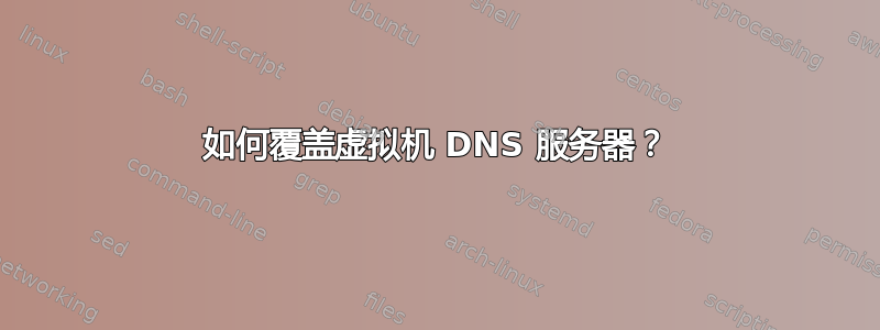 如何覆盖虚拟机 DNS 服务器？