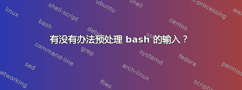 有没有办法预处理 bash 的输入？