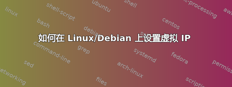 如何在 Linux/Debian 上设置虚拟 IP