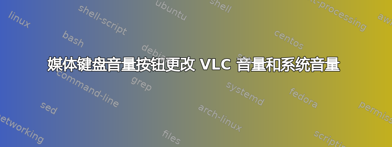 媒体键盘音量按钮更改 VLC 音量和系统音量