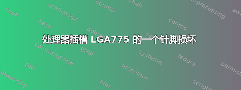 处理器插槽 LGA775 的一个针脚损坏