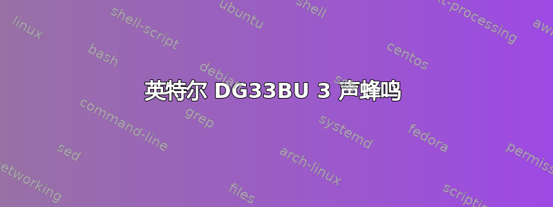 英特尔 DG33BU 3 声蜂鸣