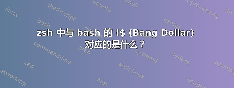 zsh 中与 bash 的 !$ (Bang Dollar) 对应的是什么？