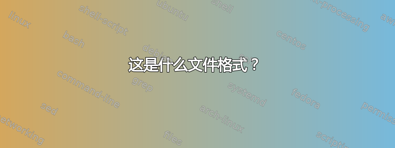 这是什么文件格式？