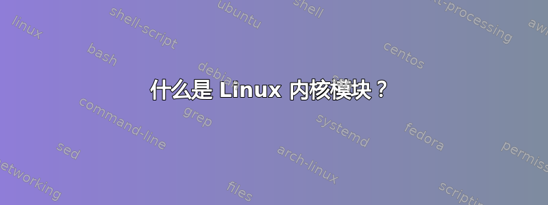 什么是 Linux 内核模块？