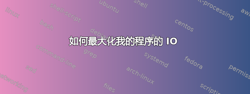 如何最大化我的程序的 IO