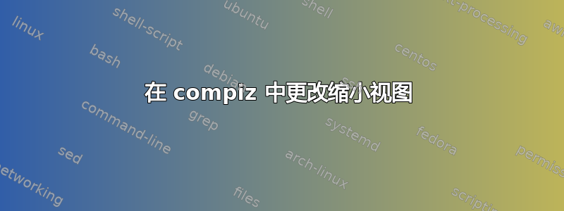 在 compiz 中更改缩小视图