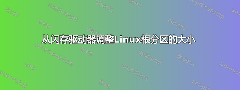 从闪存驱动器调整Linux根分区的大小