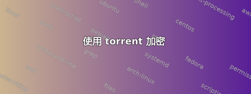 使用 torrent 加密