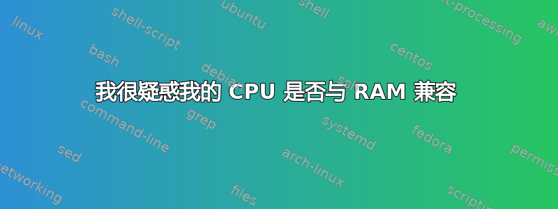 我很疑惑我的 CPU 是否与 RAM 兼容