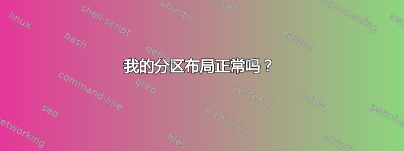 我的分区布局正常吗？