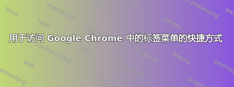 用于访问 Google Chrome 中的标签菜单的快捷方式